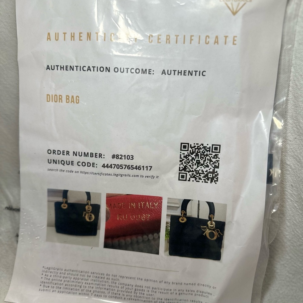 Lady Dior Cannage black nylon bag - Picture 5 of 14